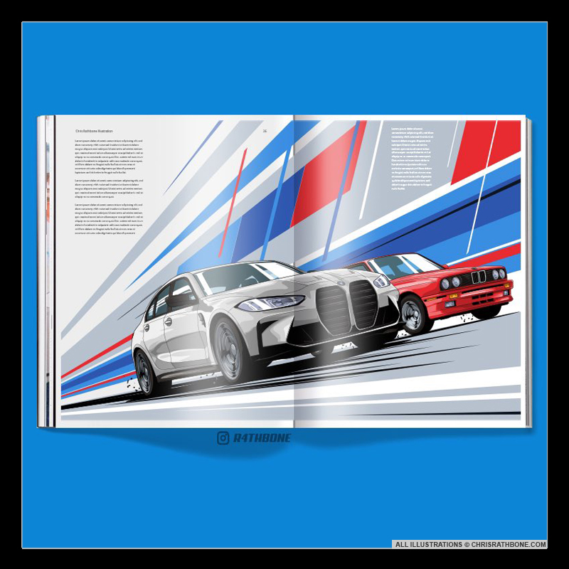 BMW Magazine Illustrations by Chris Rathbone