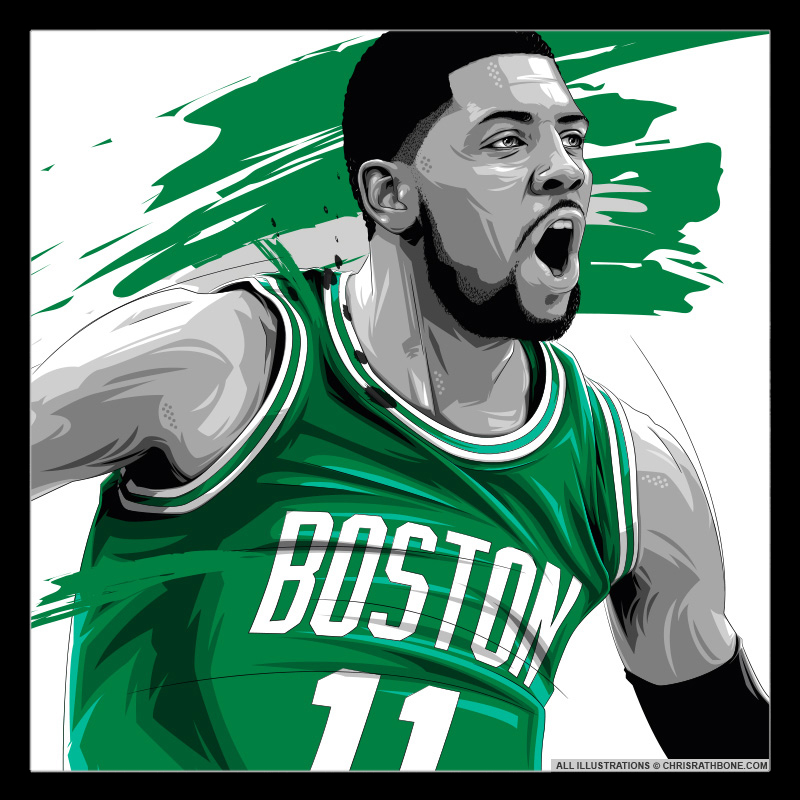Kyrie Irving NBA Player Illustrations by Chris Rathbone