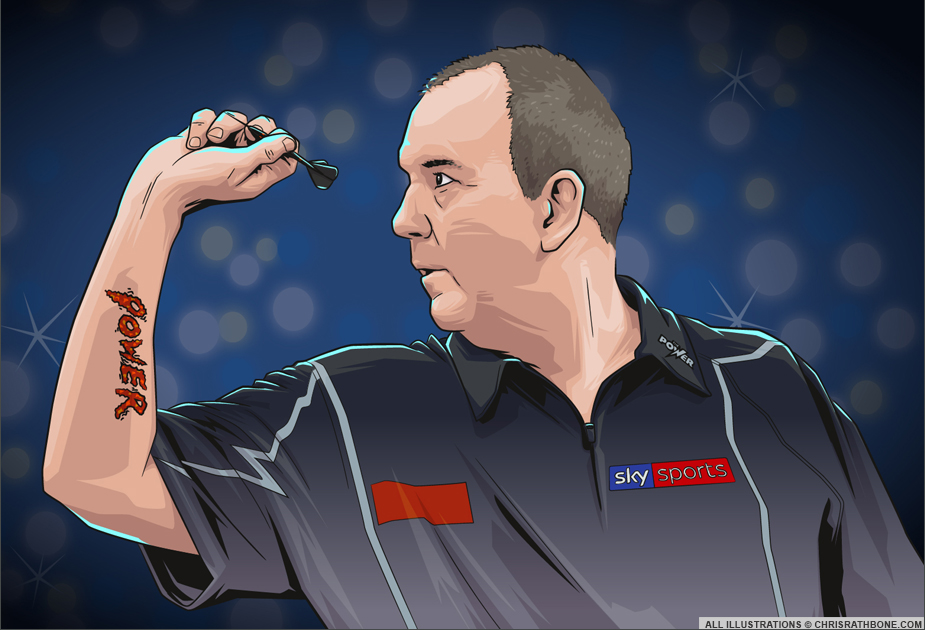 Sky Sports Darts Advert illustrations Illustrations by Chris Rathbone