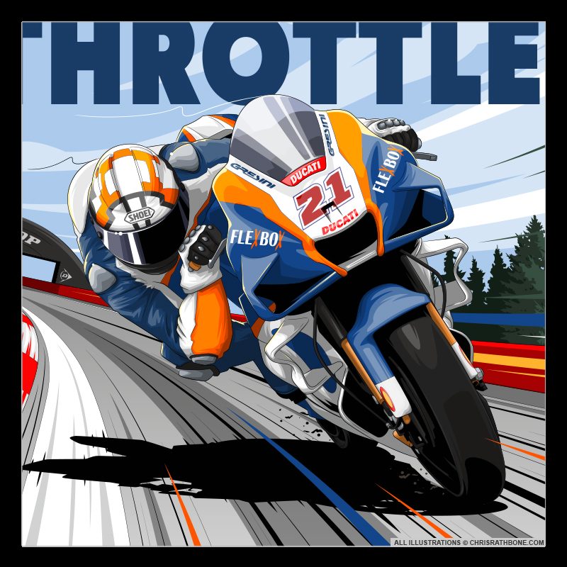 MotoGP Illustrations by Chris Rathbone