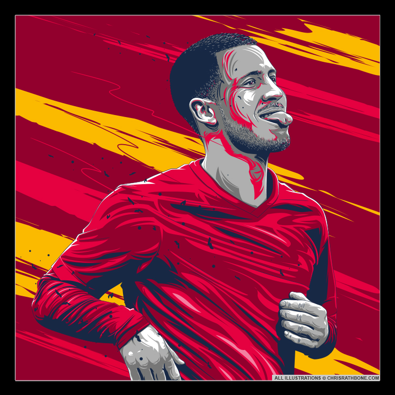 World Cup Player portrait illustrations by Chris Rathbone