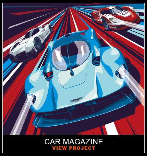 Car Magazine openers illustrations by Chris Rathbone