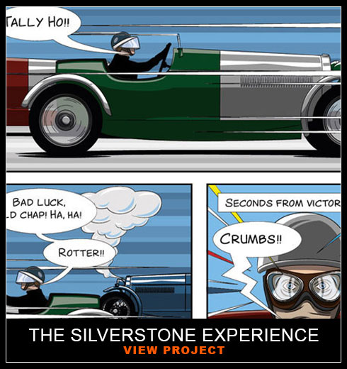 The Silverstone Experince illustrations by Chris Rathbone