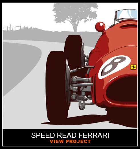 Speed Read Ferrari illustrations by Chris Rathbone