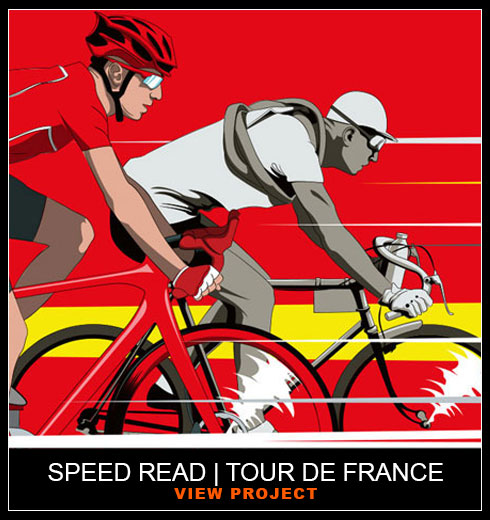 Tour De France illustrations by Chris Rathbone