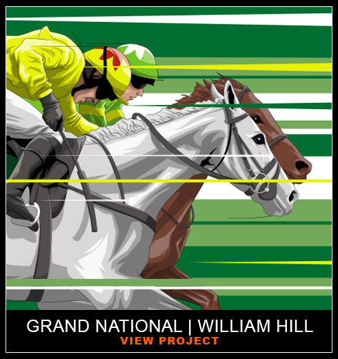 William Hill Grand National illustrations by Chris Rathbone