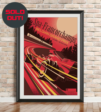 Belgian GP Race Poster by Chris Rathbone