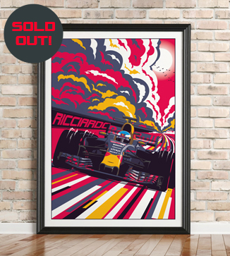Valterri Bottas F1 poster by Chris Rathbone