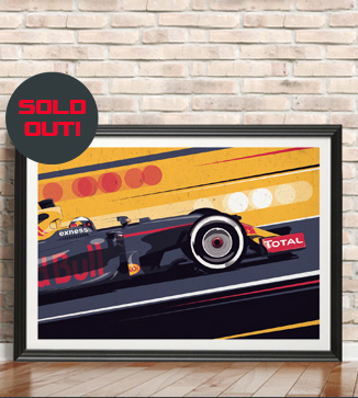 RedBull Racing F1 print by Chris Rathbone