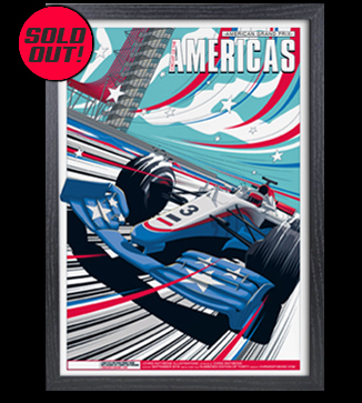 F1 Poster illustration COTA 2019 print by Chris Rathbone