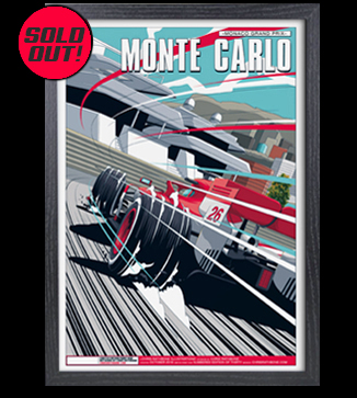 F1 Poster illustration Monaco 2019 print by Chris Rathbone