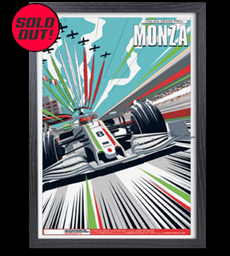 F1 Poster illustration Monza 2019 print by Chris Rathbone