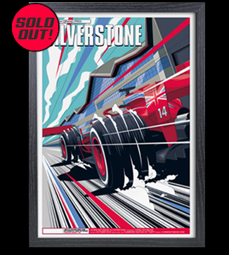 F1 Poster illustration Silverstone 2019 print by Chris Rathbone