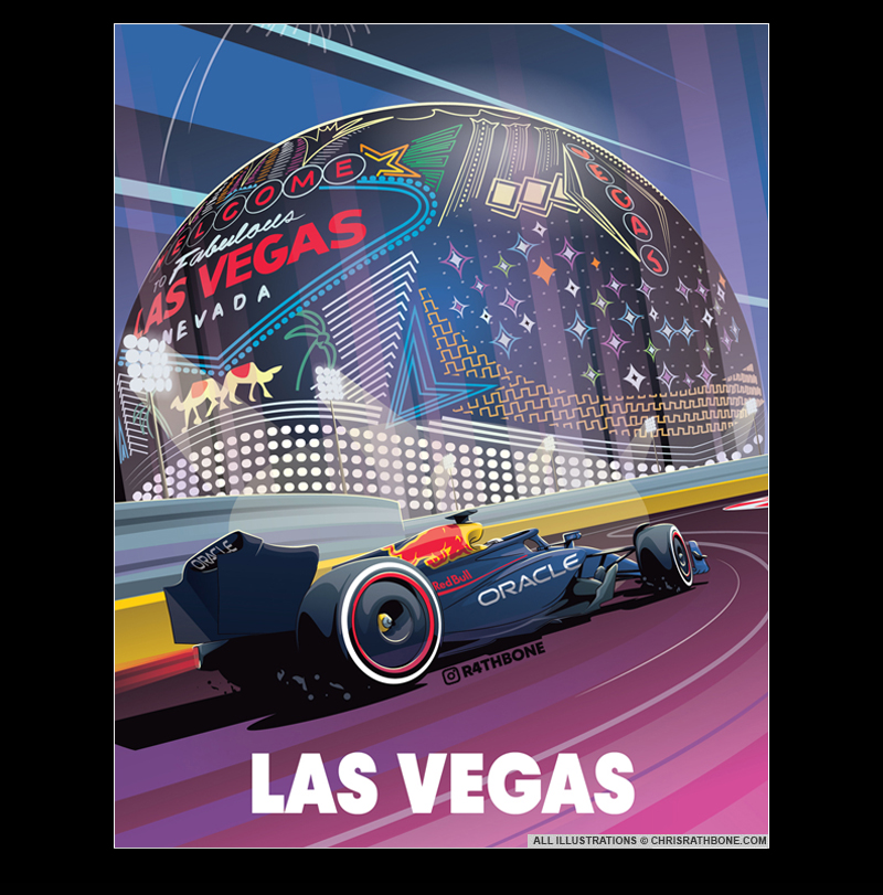 Mophie x Red Bull Racing Power Pack illustrations by Chris Rathbone