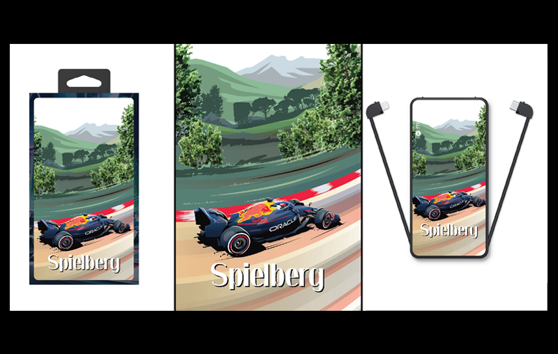 Mophie x Red Bull Racing Power Pack illustrations by Chris Rathbone