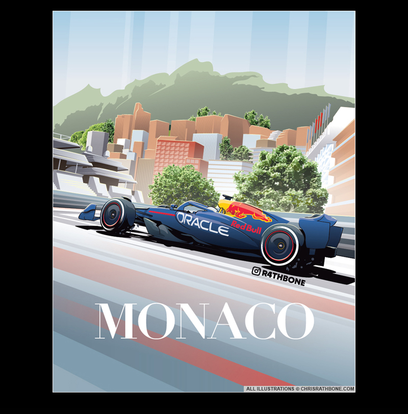 Mophie x Red Bull Racing Power Pack illustrations by Chris Rathbone