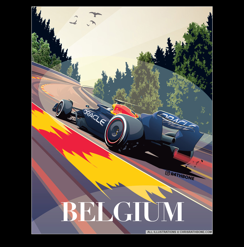 Mophie x Red Bull Racing Power Pack illustrations by Chris Rathbone