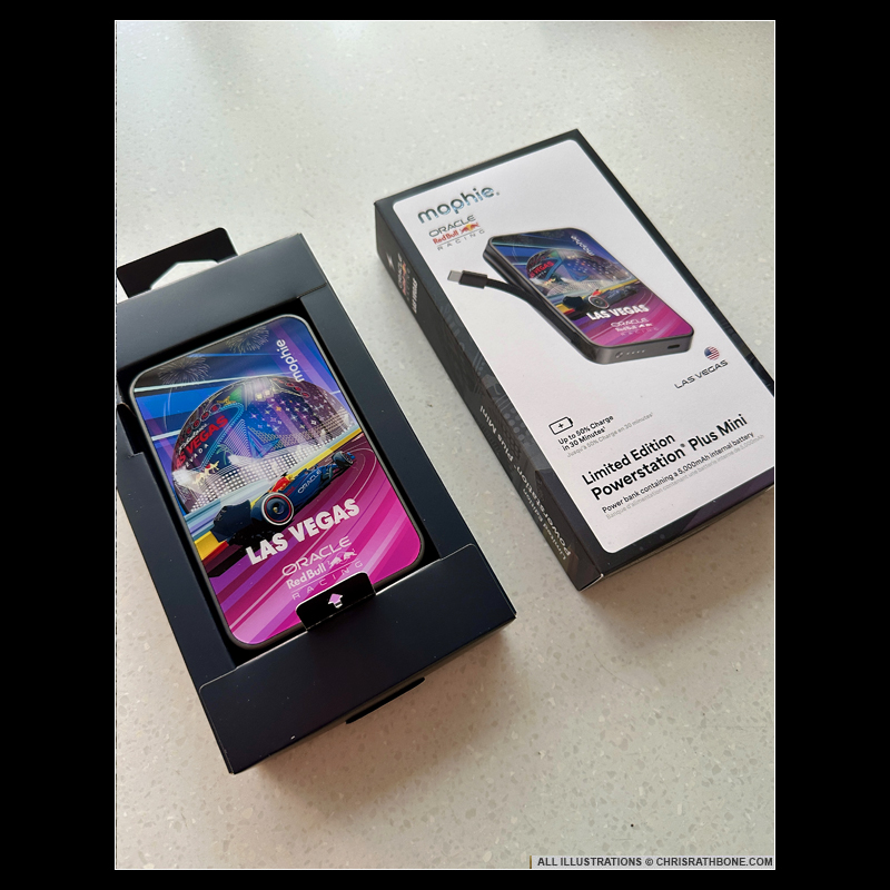 Mophie x Red Bull Racing Power Pack illustrations by Chris Rathbone