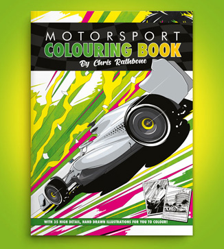 Motorsport Colouring Books by Chris Rathbone
